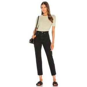 Free People We The Free Stove Pipe Jean in Black Out 27